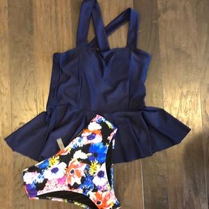 Cupshe peplum swim suit